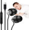 AGPTEK Auriculares para dormir, mini auriculares de silicona suave con conector USB C, tapones para los oídos con micrófono y control de volumen para dormir, color negro