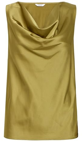 b.young BYFairchild Damen Bluse Blusentop Shirt mit rundem Wasserfall-Kragen leicht elastisch Loose fit, Größe:36, Farbe:Fir Green (180627)