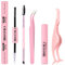 MADGININE Set of Bond and Seal Lash Glue,Lash Bond and Seal,Cluster Lash Glue,Including Double-Headed Glue,Double-Headed Brush,Pointed Tweezers,Makeup Remover,Eyelash Curler,and a Full Set of Tools