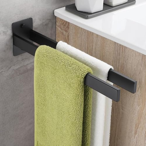 Porte Serviette Salle de Bain,Porte Serviette Mural,Rod à Double Tige 304 Support de Serviette en Acier Inoxydable 40 cm, Deux Options D'installation pour la Salle de Bain, la Chambre, la Cuisine
