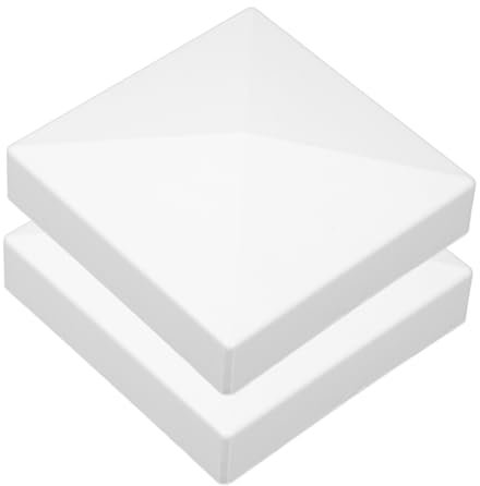 Hemobllo 2stücke Zaunpfostenkappen Wetterfeste Kunststoffkappen Für Pfosten Zum Schutz Von Briefkästen Lampen Und Stegen Weiß