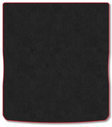 VW Passat (2015-2024) [Estate] Carpet Boot Mat | Red Edge Trim Tailored Fit Boot Liner Full Coverage Protection Accessories Easy Clean Anti Slip Made in the UK