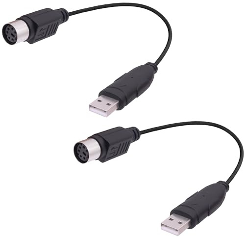 YARCHONN USB to PS/2 Converter Adapter Cable PS2 Female Keyboard Mouse Interface to USB 2.0 Male Adapter Connector Cord for Desktop Laptop-18cm/7in-2Pcs