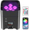 Glowingstage LED Strahler Akku, 108W RGBWA-UV Bühnenlicht mit APP Kontrolle, LED Par Akku mit DMX und Fernbedienung für Party, Club, Bar, Halloween, Weihnachten
