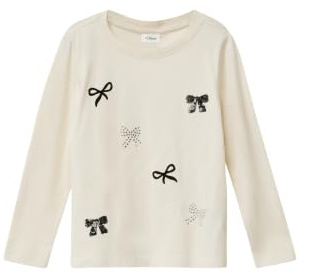 s.Oliver Langarm-Jerseyshirt mit Schleifen-Details