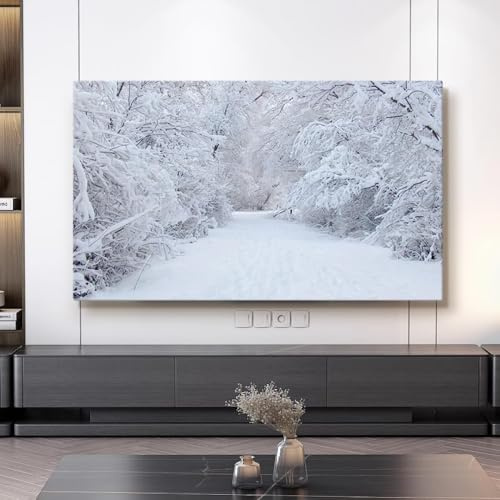 HSTANGKY TV-Staubschutzhülle Für Den Innenbereich Moderne, Staub- Und Sonnengeschützte Abdeckung Für LCD/LED Fernseher Universelle Monitorabdeckung-Snow3||37-39inch