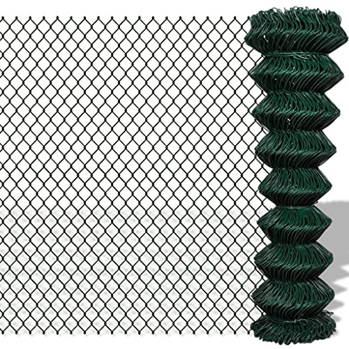 Xhnifbn Clôture de jardin, 1,5 x 15 m, en acier vert, revêtement en PVC, robuste, résistante aux UV, pour chiens, brise-vue en extérieur, pour jardin, balcon et bordure de maison