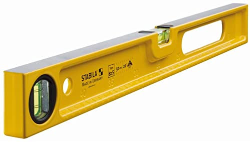 STABILA Wasserwaage Type 82 S, 50 cm, mit abriebfester Skala, Gelb