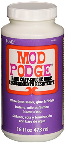 Mod Podge 16 oz Hartueberzug, Synthetisches Material, Weiss, 15.2 x 6.9 x 6.9 cm, Weiß