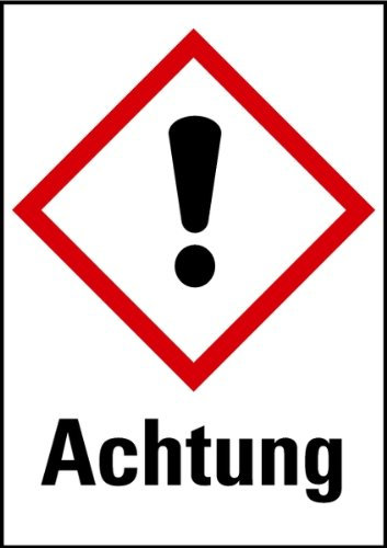 Aufkleber Gesundheitsgefährdend Achtung GHS Etiketten 1 Bogen = 16 Stück 29x20mm