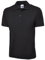 Ladies Loose Fit Polo Shirt Pique Plus Size 10 to 28 Unisex Premium Plain Top (UK 22-24, Black)