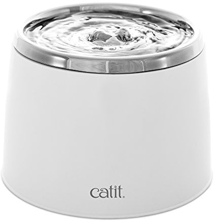 Catit Trinkbrunnen, für Katzen, mit Edelstahleinsatz, 2L, weiß