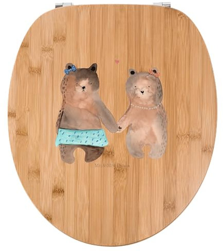 Mr. & Mrs. Panda Motiv WC Sitz Bär Freundin - Geschenk, Klobrille, Bär Freundin Beste Freund Liebe Liebesbeweis Verliebt Kumpel Kumpeliene, Toilette,