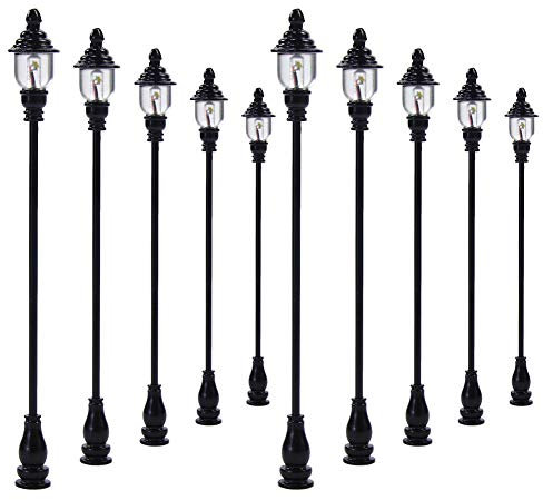 Evemodel 10 STK. 00/H0 Gaslaterne Gartenlampen Parklaternen LQS21 Neu