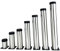 Qrity 4x Pieds de Meubles, Réglables Pied Pieds de Meubles - Chrome Métal - Hauteur Réglable (Total: 700-720mm)