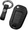 M.JVisun Doux Silicone Caoutchouc Clef Coque Porte-clés pour Citroen C3 Aircross C5 Aircross C-Elysee C4 Cactus Pliant Auto Clé - Noir - Rond Porte-clé