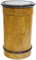 Casa Padrino Art Deco Barschrank Vogelaugenahorn Hellbraun/Schwarz Ø 45 x H. 75 cm - Art Deco Bar Möbel
