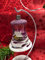 Glocke Mini Glas Christbaum Schmuck Baumbehang Weihnachtsbaum Handarbeit Lauscha, : transparent - brombeer