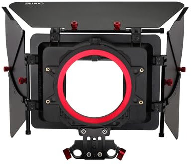 CAMTREE Camshade Professionelle Weitwinkel-Mattebox mit 15-mm-Stabadapter für DSLR-Video-DV-Camcorder-Kameraobjektive bis 105 mm (MB-CMS)