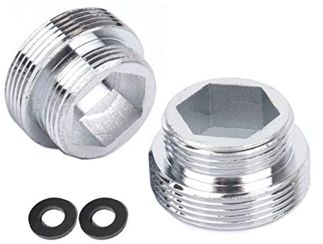 HATOOLHA® Wasserhahn-Adapter für Küchenarmatur, massives Metall, 2 Stück (M24 bis M22)