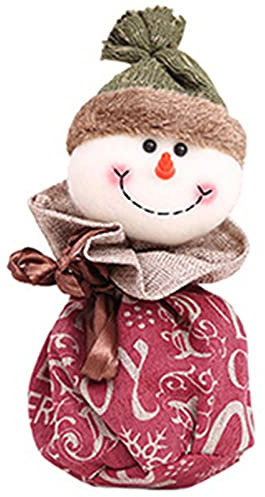 GEQIAN Bag Christmas Candy Holder Bag Drawstring Cartoon Sweet Bags Multipurpose - Plush Toilet Roll Paper Cover Decor Festival Snack Gift Storage Organizer