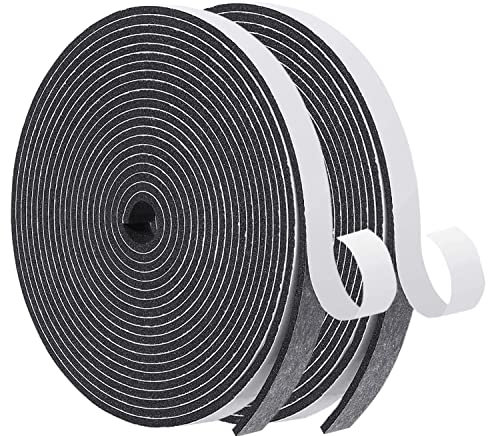 Dichtungsband Selbstklebend für Türen Fenster, 12mm(B) x 3mm(D)/12m Gummidichtung Türdichtung Schaumstoffband Schalldämmung Wasserdicht für Kollision Siegel Schalldicht