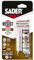 Sader Resist Bois – Colle Bi-Composants Bois – Colle de Réparation Bois – Tous Bois et Dérivés – Intérieur/Extérieur – Couleur : beige– 1 Seringue de 10 g (+ 3 embouts mélangeurs)