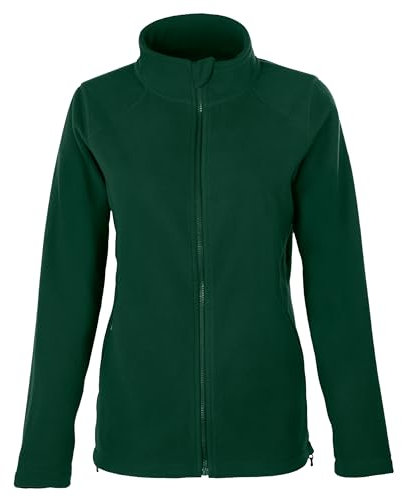 HRM 1202 Full-Zip Blouson Premium Micro Polaire I Veste Fonctionnelle Vêtements de Travail I Habits Femmes Haute Qualité et Durables, Vert Bouteille, L Women's