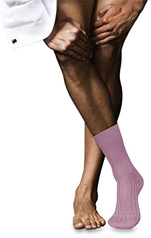FALKE No. 13 M So cotone Piuma tinta unita 1 paio, Calzini Uomo, Rosa Light 8276, 41-42