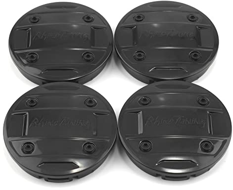 RhinoTuning 4 Stück Satz 56mm Nabendeckel OD 56mm ID 52mm Radkappen Radnabendeckel Nabenabdeckung für 1J0 601 171 (Schwarz)