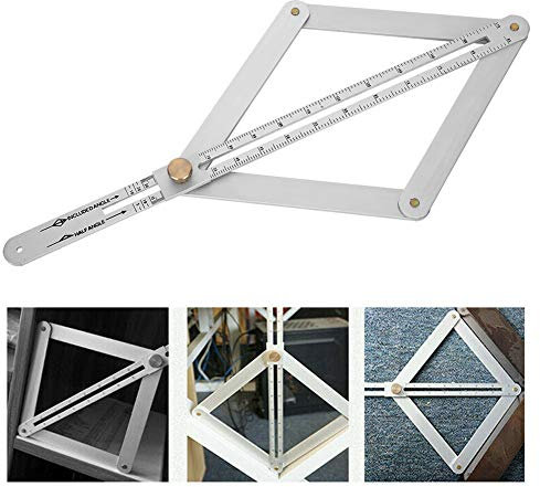 Goniometer-Lineal, Multifunktions-Layout-Messlineal, Goniometer-Lineal, 4-facher Eckwinkelfinder, Bau-Winkelmesser