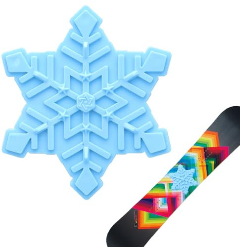 Schneeflocken-Snowboard-Stomp-Pad, 3D-blaues Schneeflocken-Snowboard-Stomp-Pad mit Klebestift für Snowboard