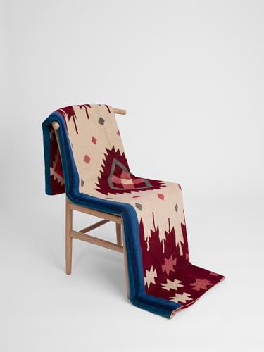 Alpaca Loca Plaid/Throw Native Wine Red - Alpaca Wool, Twin