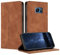 Mo-Beauty Funda para Samsung Galaxy S7 Edge, Funda Samsung S7 Edge con Tapa, Galaxy S7 Edge Funda Libro de Cuero con Cáscara de TPU, Tipo Libro Flip Wallet Caso, Funda Piel Samsung S7 Edge(Caqui)