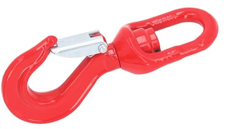 2 Tonnen Tragender Drehhaken mit 360-Grad-Drehgelenk, Robuster Hebehaken aus Legiertem Stahl für Kranhebezeuge