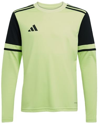adidas Unisex Kids SQUADRA25 Goalkeeper Jersey Long Sleeve Kids, Pulse Lime/Black, 5-6 Years