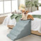 BingoPaw Haustiertreppe Hundetreppe 5 Stufen: Hundetreppe 56 cm Hoch Hunderampe für Bett und Sofa, Boxspringbett, rutschfest Waschbar Treppe für kleine/mittelgroße/verletzte Hunde/Katzen, 85x39x56cm