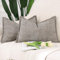 Madizz 2er Set Chenille Samt mit Rand Kissenbezüge Weiche Dekorativ Zierkissenbezüge Modern Kissenhülle für Sofa Wohnzimmer Schlafzimmer Taupe 40x60 cm