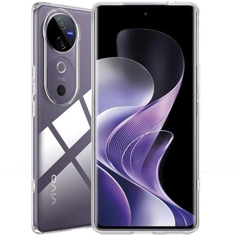 Effcotuo Handyhülle für VIVO V40 5G Hülle, Ultra Thin Cover Stoßfest Case Handyhülle Schutzhülle Shock Absorption passt Kompatibel mit VIVO V40 5G Hülle - Transparent