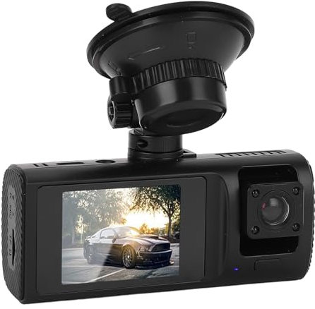 3-Kanal-WLAN-Dashcam mit Rückfahrkamera, Unterstützt Maximal 64 GB, 3-Objektiv Vorne Hinten Innen Dashcam für Autos, Parküberwachung, Schleifenaufzeichnung, G-Sensor, Fahrrekorder