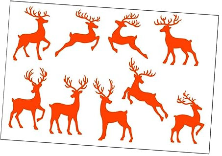 OKUMEYR 1stück Weihnachts Elch Wandsticker Fluoreszierende Dekoration Für Fenster Und Wände Für Festliche Feiern Und Winterpartys Selbstklebend Und Abnehmbar