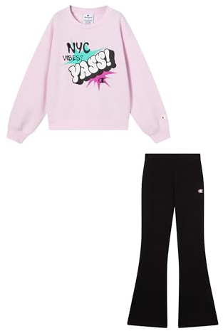 Champion Legacy Girls - Pantalones acampanados para niñas, talla XXL, color rosa, rosa, XXL