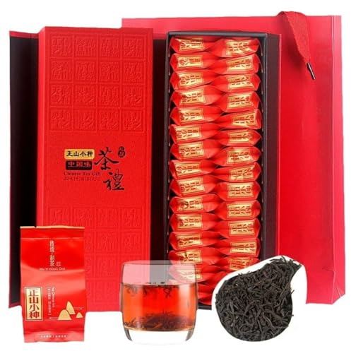 Sélection Exquise De Thé Chinois Célèbre De Lapsang Souchong Thé Noir De Chine 150g (30 Petits Sachets/Boîte)