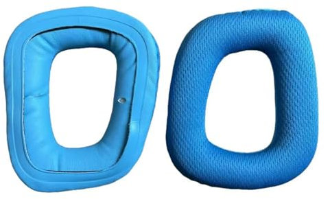 Ersatz Ohrpolster Kompatibel mit Logitech G930 G430 F450 G35 G231 kabelloses Gaming-Headset Ohrenschützer Atmungsaktives Mesh+Memory Schwamm Proteinhaut Abdeckung (ProteinHaut UU,1:1)