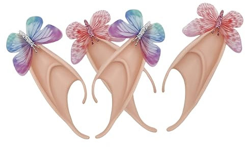 Healeved 2paare Schmetterlingsohren Für Feen Cosplay Halloween Zubehör Party Requisiten Und Erwachsene Bequemes Tragen