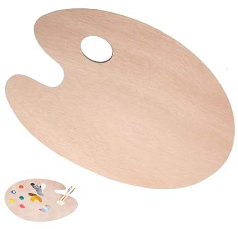 Paleta de Pintura de Madera Paleta Pinturas OleoPaleta de Mezcla de Pintura | con Agujero para Pintura óleo Acrílica Acuarel