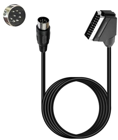 KAQNTUD Cavo da SCART a 8 Pin RGB Riduzione del Rumore in Rame velocità E Cavo Video SCART RGB Professionale Multi-Dispositivo