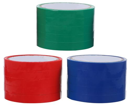 LIFKICH 15 rouleaux Ruban Adhésif de Scellage pour Machine à Fermer Sacs Couleurs Assorties Rouge Bleu Vert Bandes Adhésives Épaisses pour Emballage et Étanchéité Supermarché
