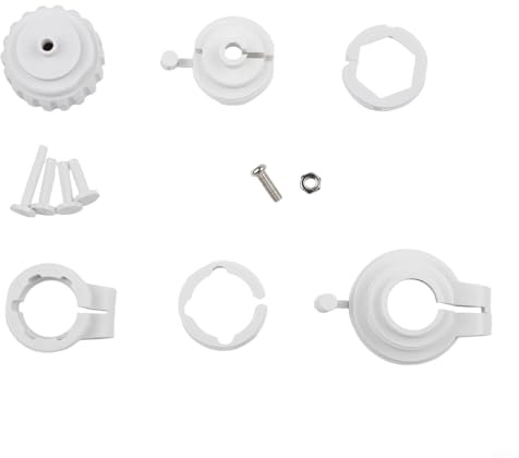 Thermostat Adapter Set für RA, RAVL und RAV-Ventile | M30 x 1,5 mm | Heizventiladapter für elektronische Heizkörperthermostate | Heizkörper-Thermostat Adapterring weiß