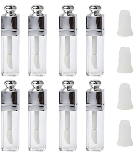 Leere Lipgloss Tuben, 8 Stück 3 ml Behälter für Kosmetikproduktion, Hochwertige Verpackungslösungen für Lippenpflege, Einfache Handhabung und vielseitige Anwendung